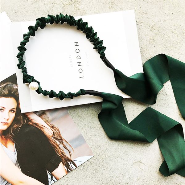 

обруч для волос 2020 новая кисточка лента для волос новинка ободок для волос для женщин девушки сладкий лук простой серпантин кисточкой огол, Black;brown