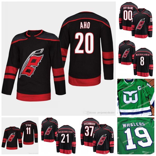 

Custom 20 Sebastian Aho 37 Andrei Svechnikov Carolina Hurricanes Third Hockey Jersey Staal Saku Maenalanen Nino Niederreiter TeuvoTeravainen