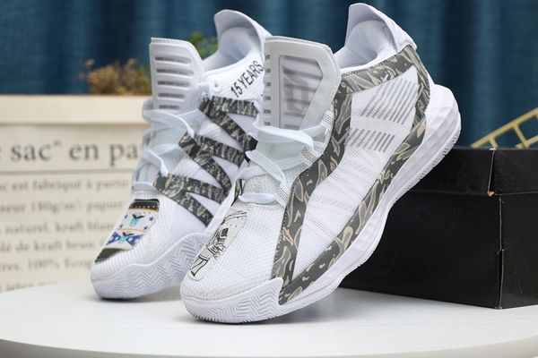 

2020 new damian lillard vi dame 6 game basketball shoes for mens shoes black red white sports sneakers trainers size 40-46