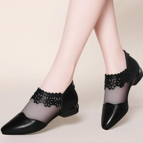 

new pointed elegant women black lace ankle flower high heel stiletto pumps ladies party dancing pump shoes