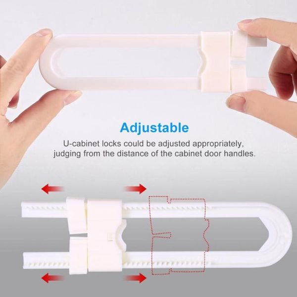 

children infant baby kids safety drawer door cabinet cupboard u shape lock multifunctional baby anti-pinch hand