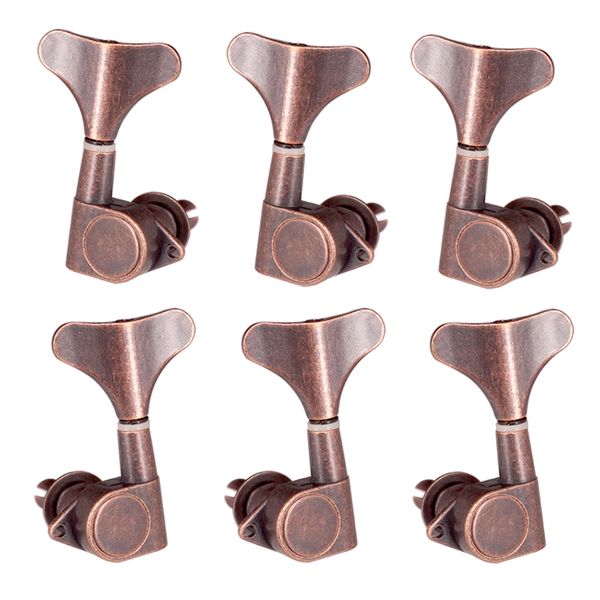 

6pcs 3r 3l bass tuners machine heads tuning pegs (purple bronze