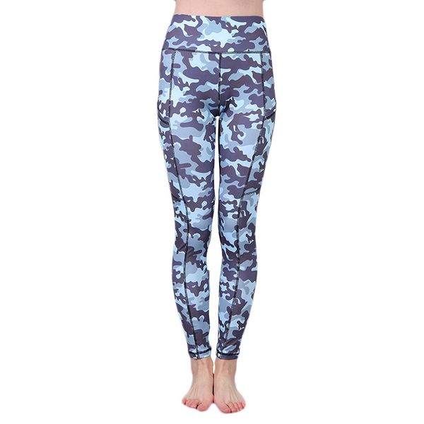 

sport leggings women high waist camouflage printed yoga pants with pockets hip-tightening sportwear running fitness yoga pants, White;red