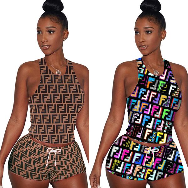 

Women f letter hort track uit leevele cami ole crop hort 2 piece et ummer hort pant outfit t hirt port wear uit clothe