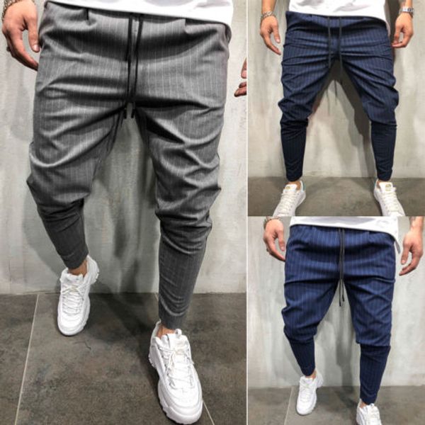 

men s fashion skinny stretch trousers slim fit straight leg suit pants, Black
