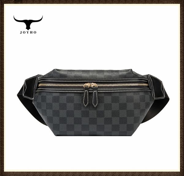 

men's waist bag belt chest bag men waist packs pu leather for men fanny pack man belt pouch bum/hip bags leather