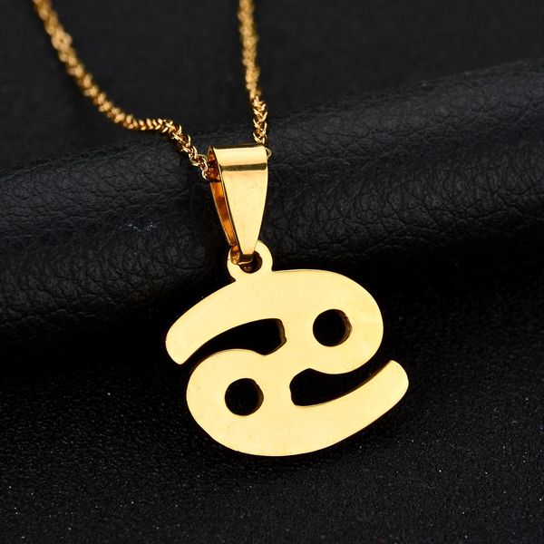 

3 цвета 12 созвездий подвески ожерелье из нержавеющей стали ожерелье золота поза золочение ожерелье пары лучший подарок, Silver