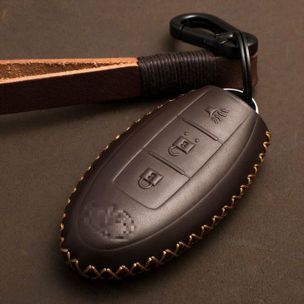 

1 pcs genuine leather car key cover auto key case for infiniti ex fx g25 g37 fx35 ex25 ex35 fx37 ex37 q60 qx50 qx60 chain
