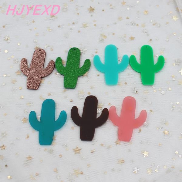 

12pcs/lot)50mm acrylic cactus earrings lace cactus charms matt green glitter colors laser cut 2.0" -ac1310ko, Silver