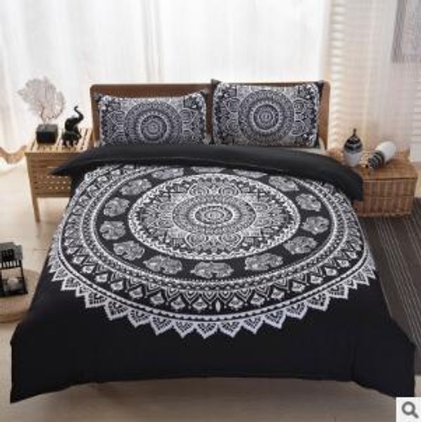 

bohemia bedding sets new luxury king size peacocks elephant printed bedding sets geometric quilt cover pillow case pillow slip sets 36