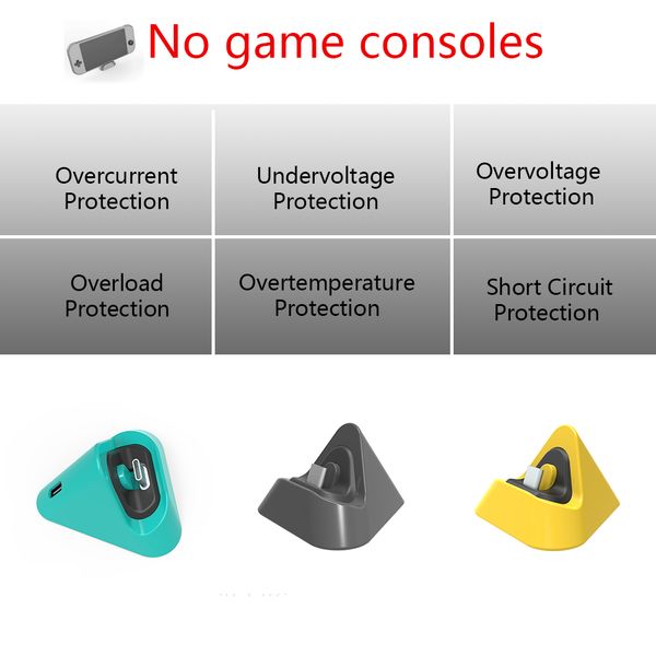 

charging dock lightweight game accessories replacement support circuit protection base portable type c port mini for switch lite