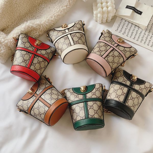

kids handbags 2020 korean boys girls mini princess purses classic chain one-shoulder bags children coin bags christmas gifts, White