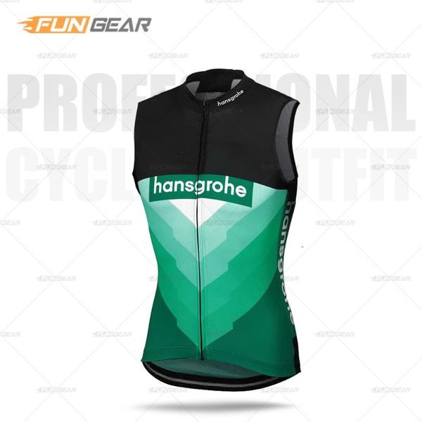 

cycling vests men sleeveless jersey pro team summer breathable hansgrohe race uniform road bike 3 pockets shirt, Black;red