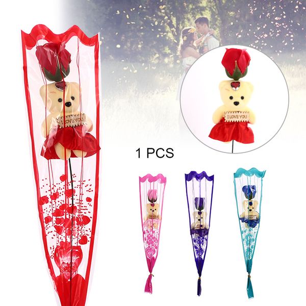 

soap flower valentine's day beautiful bear dolls festival romantic drop shipping