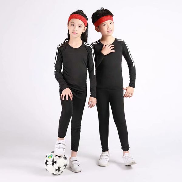 

2019 winter thermal underwear set quick-drying children antibacterial elastic thermal underwear boys trousers fitness pants