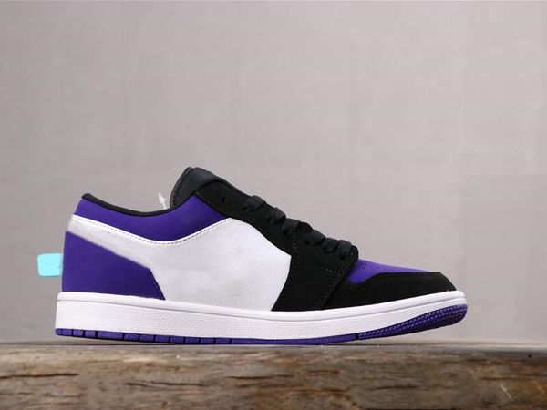 

authentic 1 man designer low basketball shoes 1s white black court purple comfort i suede woman fashion trainers come with box