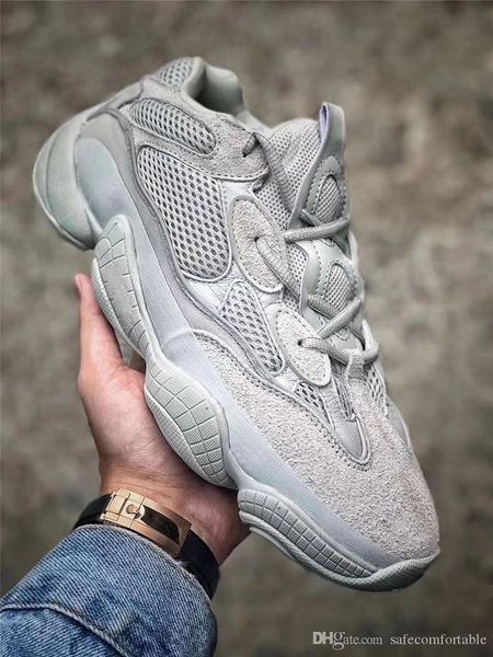 

2019 originals authentic 500 salt ee7287 super moon yellow blush utility black men running shoes kanye west sports sneakers with box