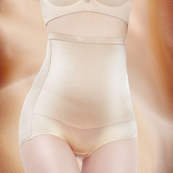 

women icel silk seamless undewear thin summer soft high wait shapers 1012, Black;white