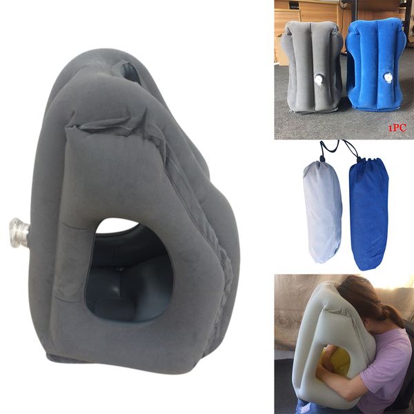 

neck care pvc travel pillow relaxation airplane sleeping head rest car train portable soft inflatable camping office supplies