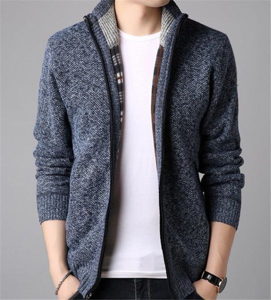 

solid color mens designer sweaters casual slim stand collar mens zipper cardigan sweaters fashion males apparel, White;black