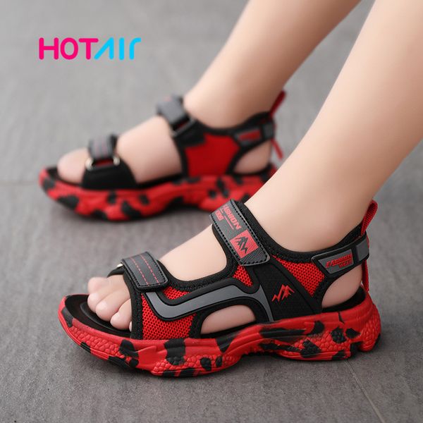 

2020 summer sandals children sports shoes for boys toddler boys sandals girls comfortable beach soft kids shoes, Black;red