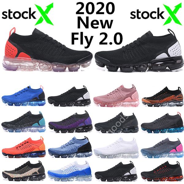 

высокое качество 2018 fly 2.0 light aqua grey gum мужские кроссовки тройной черный белый женщины дышащие chaussures подушка кроссовки тренер