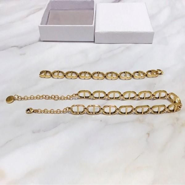 

selling retro minimalist alphabet jewelry fashion trend female necklace woman bracelet, Silver
