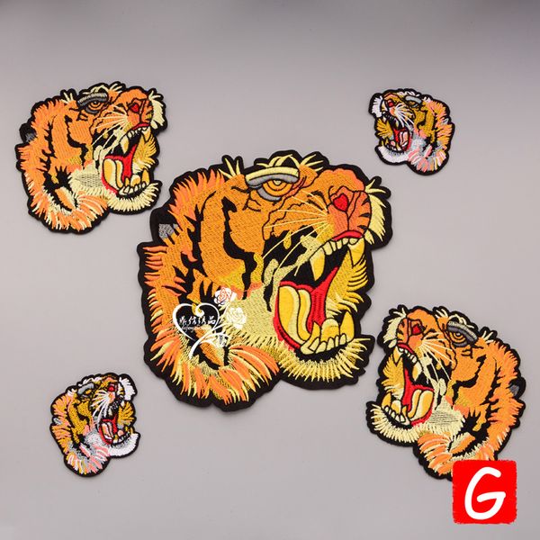 

gugutree вышивка патчи большой тигр патч животных значки аппликация патчи для одежды dx-8, Black