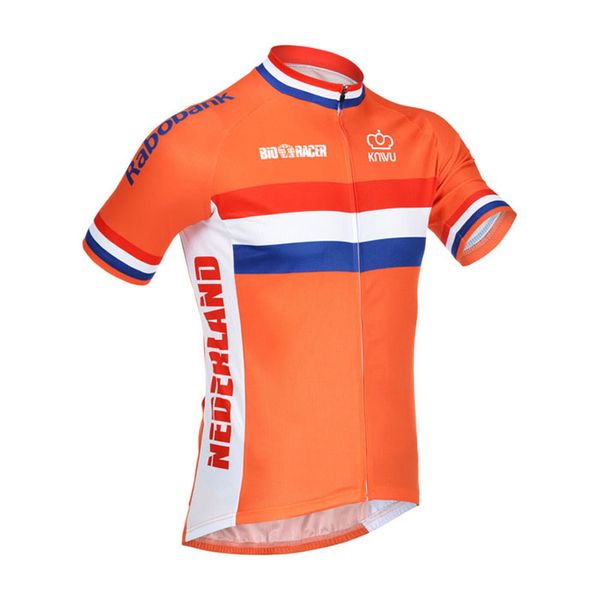 

mens cycling jersey netherlands new orange bicycle riding pro racing team cycling clothing jersey custom bicycle custom, Black;red