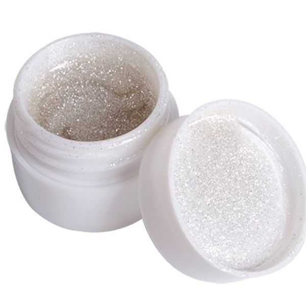 

uv builder gel silver glitter nail art tips decoration, Silver;gold