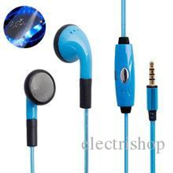 

shopitem earphones for phones sport glow in the dark stereo blocking led flash light earphone earbud headset