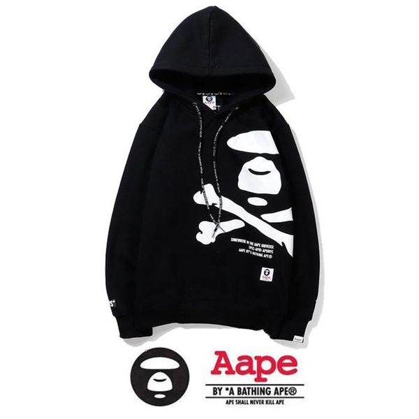 

designer men hoodies fashion brand clothing mastermind japan black print cotton pullover hooded fleeces sweatshirt