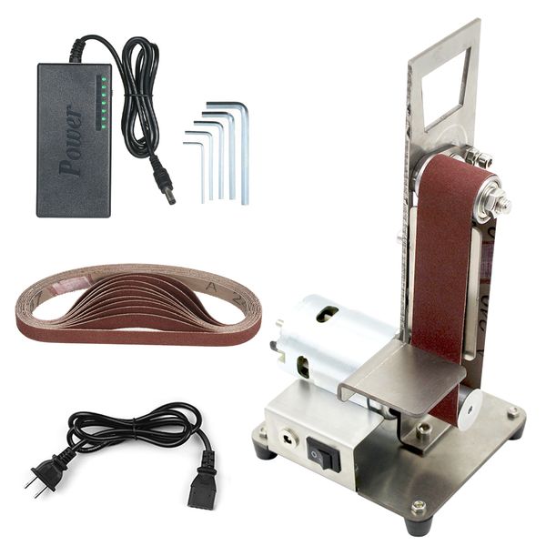 

регулируемая мини вертикальный пояс sander машина электрический diy полировальный станок с фиксированным углом заточки таблица режущая кромк