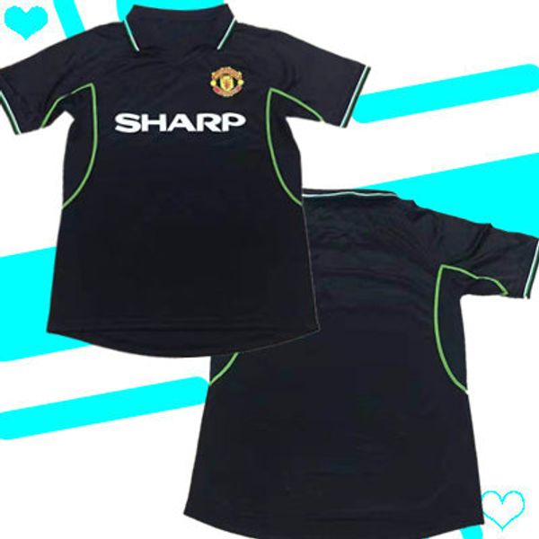 

1998 1999 manchester retro united soccer jerseys black uefa final beckham 1998 99 00 giggs football shirts retro version short sleeve jersey