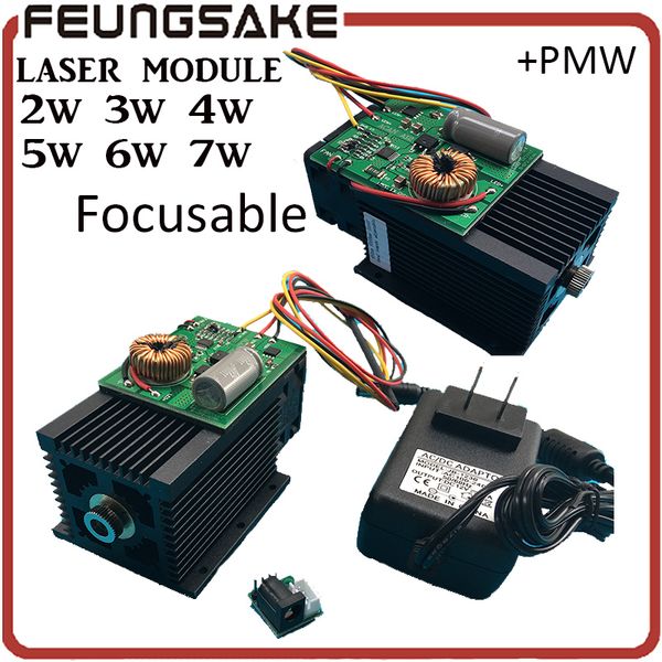 

diy focusable 5w laser module 5.5w laser module,7w high-power for cnc cutter engraving machine,2w 2.5w module 445nm