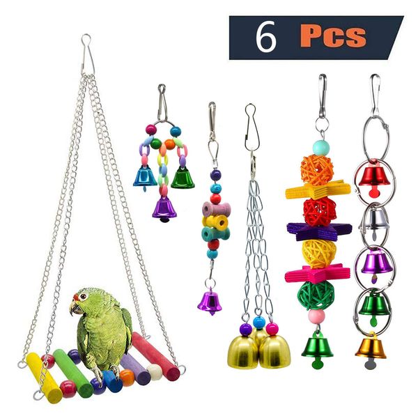 

6 paper set amazon cross border parrot toys bird articles group combine fund suit bird toys goods in stock