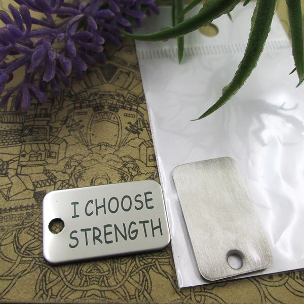 

40pcs--"i choose strength"stainless steel charms more style for choosing diy charms pendants for necklace, Bronze;silver