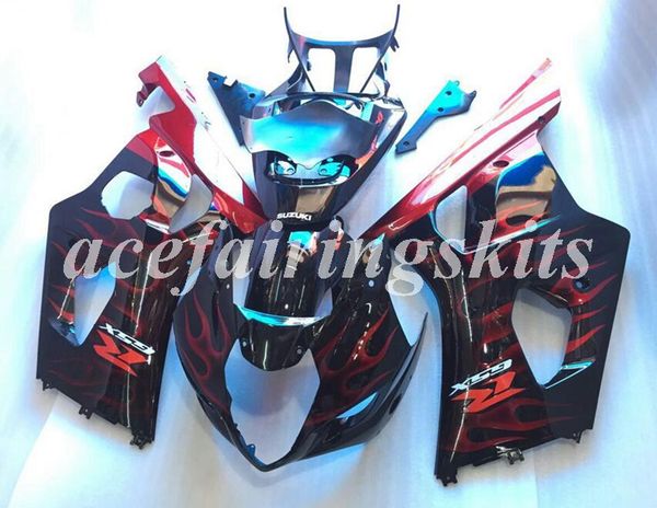 

injection mold new abs motorcycle full fairings set fit for suzuki gsx-r1000 k3 2003 2004 03 04 gsxr1000 bodywork set flame red
