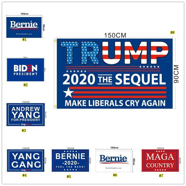 

trump 2020 flags american president election flag joe biden bernie sanders andrew yang 2020 flags polyester decor banner mma2998