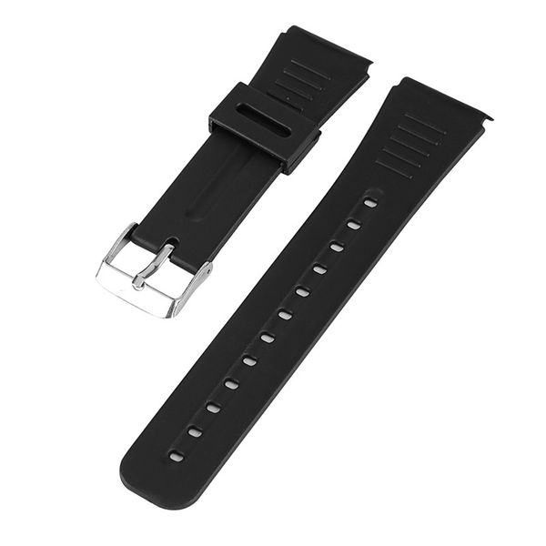 

22mm black silicone watch band replacement rubber wrist strap waterproof diver wristband straight ends spring bars bracelet, Black;brown