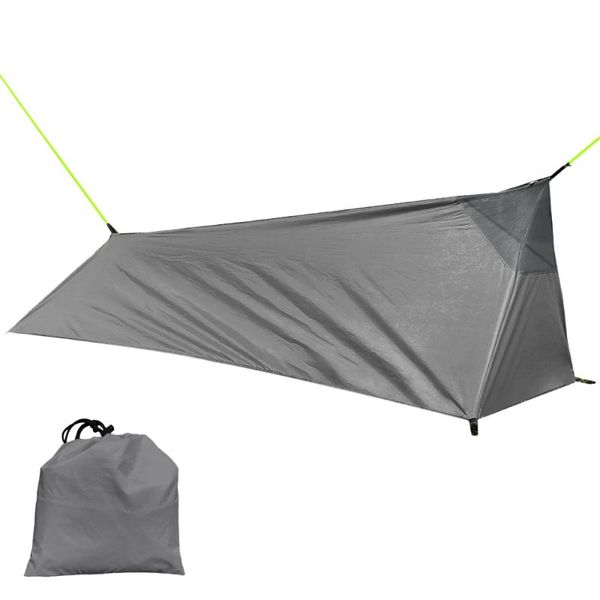 

outdoor camping sleeping bag tent backpacking tent lightweight single person with net for travel white green blue with net