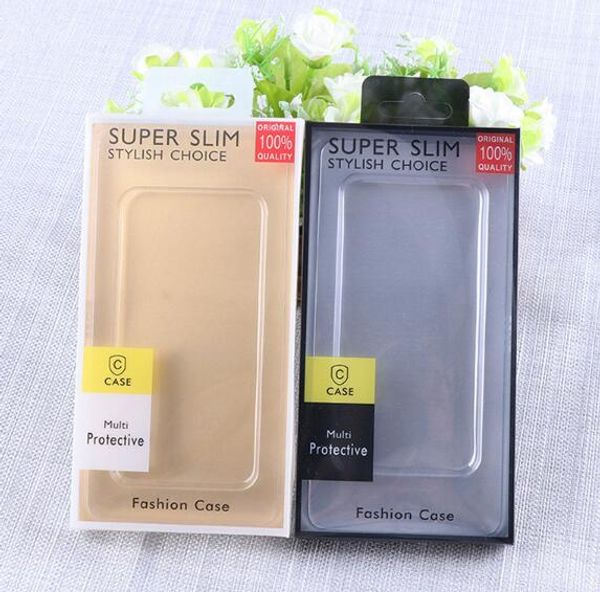 200pcs / lot Box PVC Packaging for Mobile Cell Phone Case Capa Embalagem com Pendure Buraco Atacado