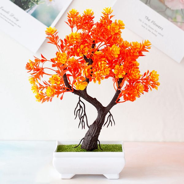 

simulated fake potted bonsai pine tree artificial plant desk ornament decoration