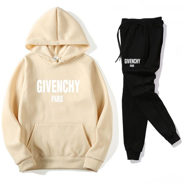 

2018 brands women 8givenchy summer men tracksuit short sleeve hoodies and black trousers casual hoodie sports set men's sportswear #1
