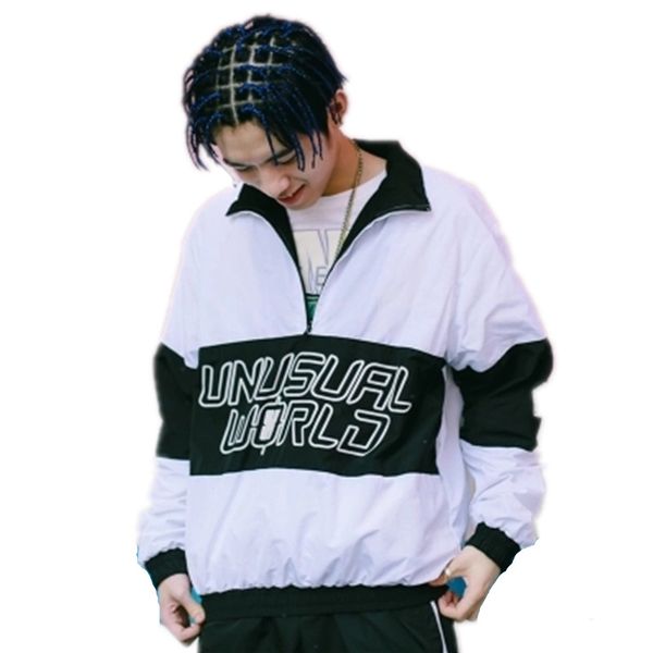 

brand men's outerwear jacket loose street baseball uniform bboy hiphop europe and hong kong style jacket and windbreaker harajuku m-2xl, Black;brown