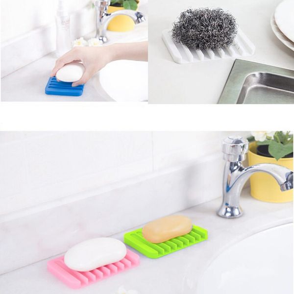 

new creative silicone soap holder with drain bathroom accessories molds for soap sink sponge drainage soap dish plate