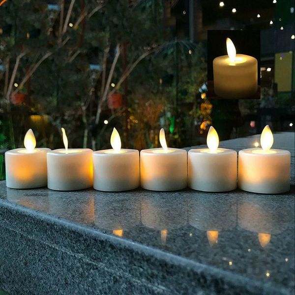 

120pcs remote controlled led tealight candle battery operated dancing wick electric pillar votive lamp wedding xmas party decor