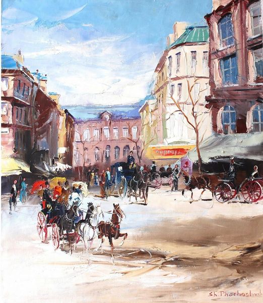 

a104 # шалва phachoshvili «конными экипажами» home decor ремесленных / hd печать картины маслом на холсте wall art picture 191214