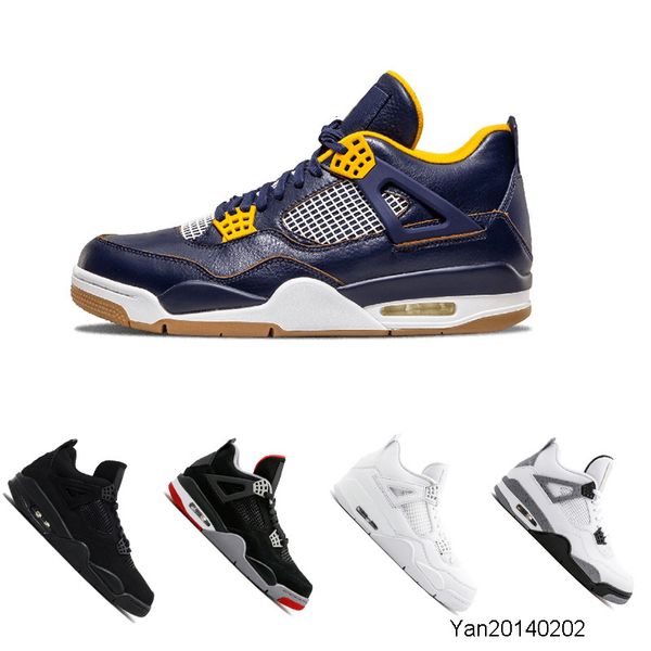 

новые 4s обувь мужчины баскетбол чистая деньги премиум черный кот белый цемент бред огонь красный страх alternate спортивная обувь кроссовки