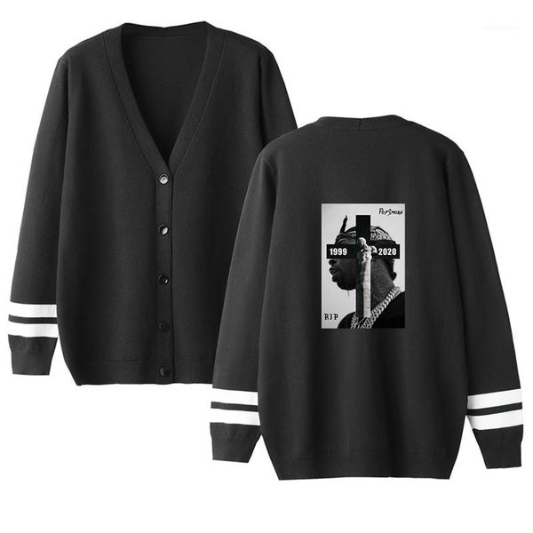 

печатные свободные кнопки с длинными рукавами v образным вырезом свитера мода мужские свитера поп рэпер мужские дизайнерские свитера кардига, White;black